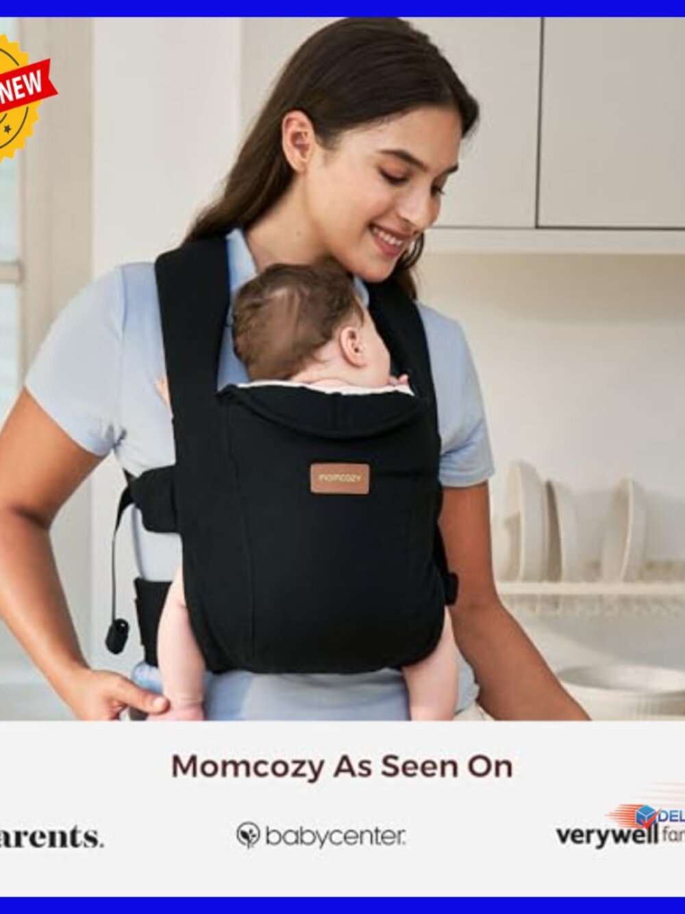 Lightweight Newborn Carrier 7-25 lbs Ergonomic Cross-Back Lumbar Support - Picture 6 of 6